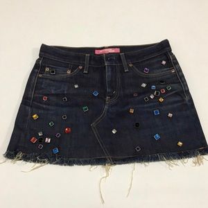 Junya watanabe man denim jewl rhinestone skirt 👖